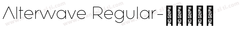 Alterwave Regular字体转换